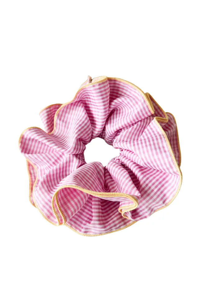 Retro Gingham Scrunchie