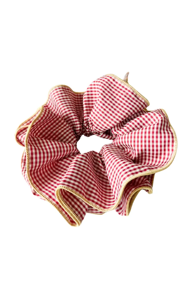 Retro Gingham Scrunchie