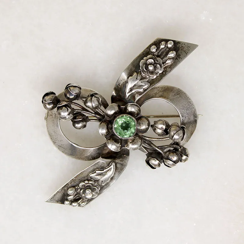 Ribbons & Flowers Sterling Silver Brooch from Hob??
