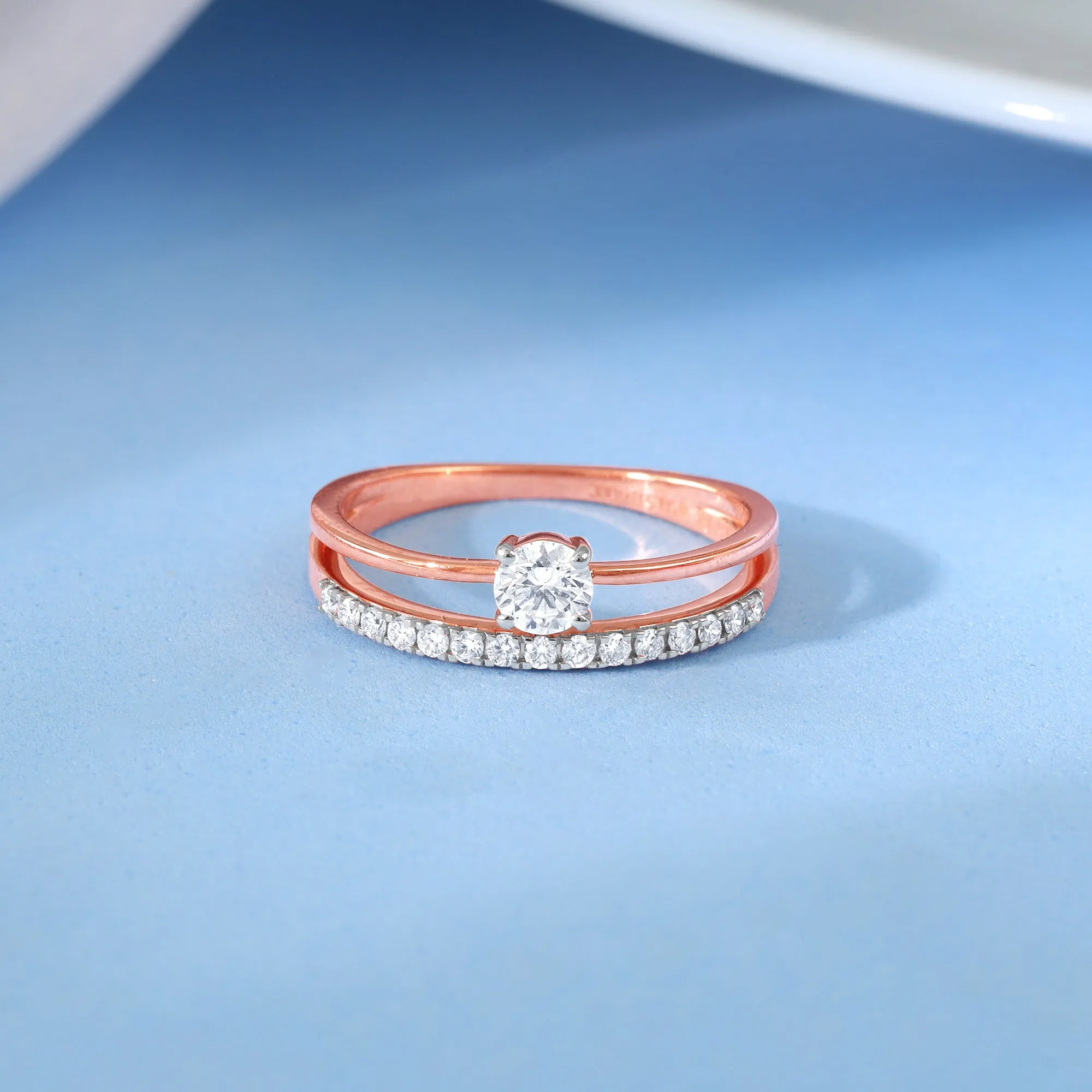 Rose Gold Begin Forever Solitaire Diamond Ring