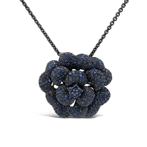 Sapphire Rose Pendant