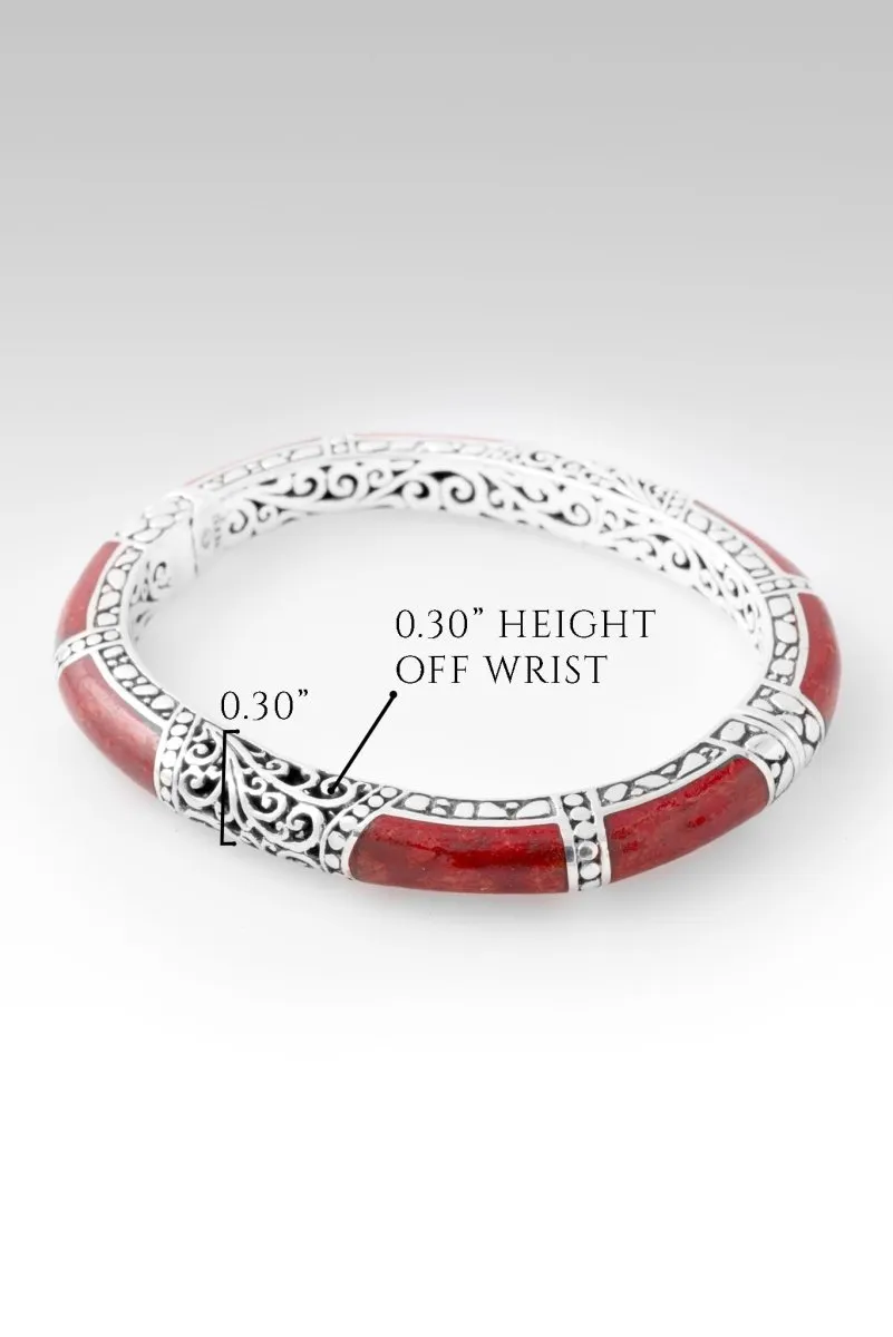Share Joy Bangle? in Red Sponge Coral