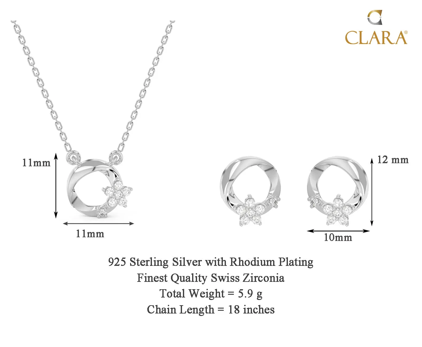 Silver Jules Jewellery Set