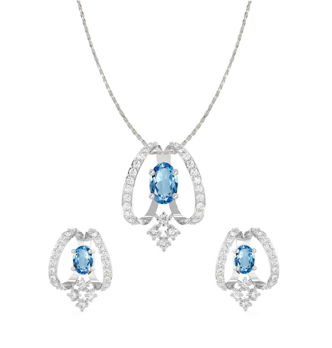 Silver Stella Jewellery Set
