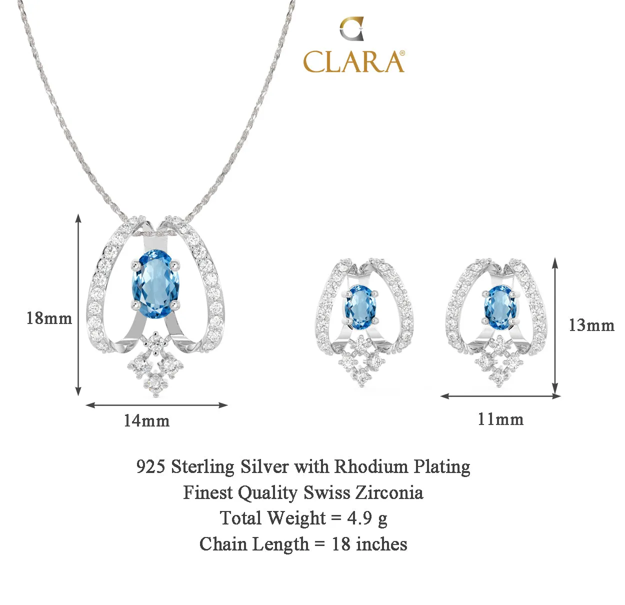 Silver Stella Jewellery Set