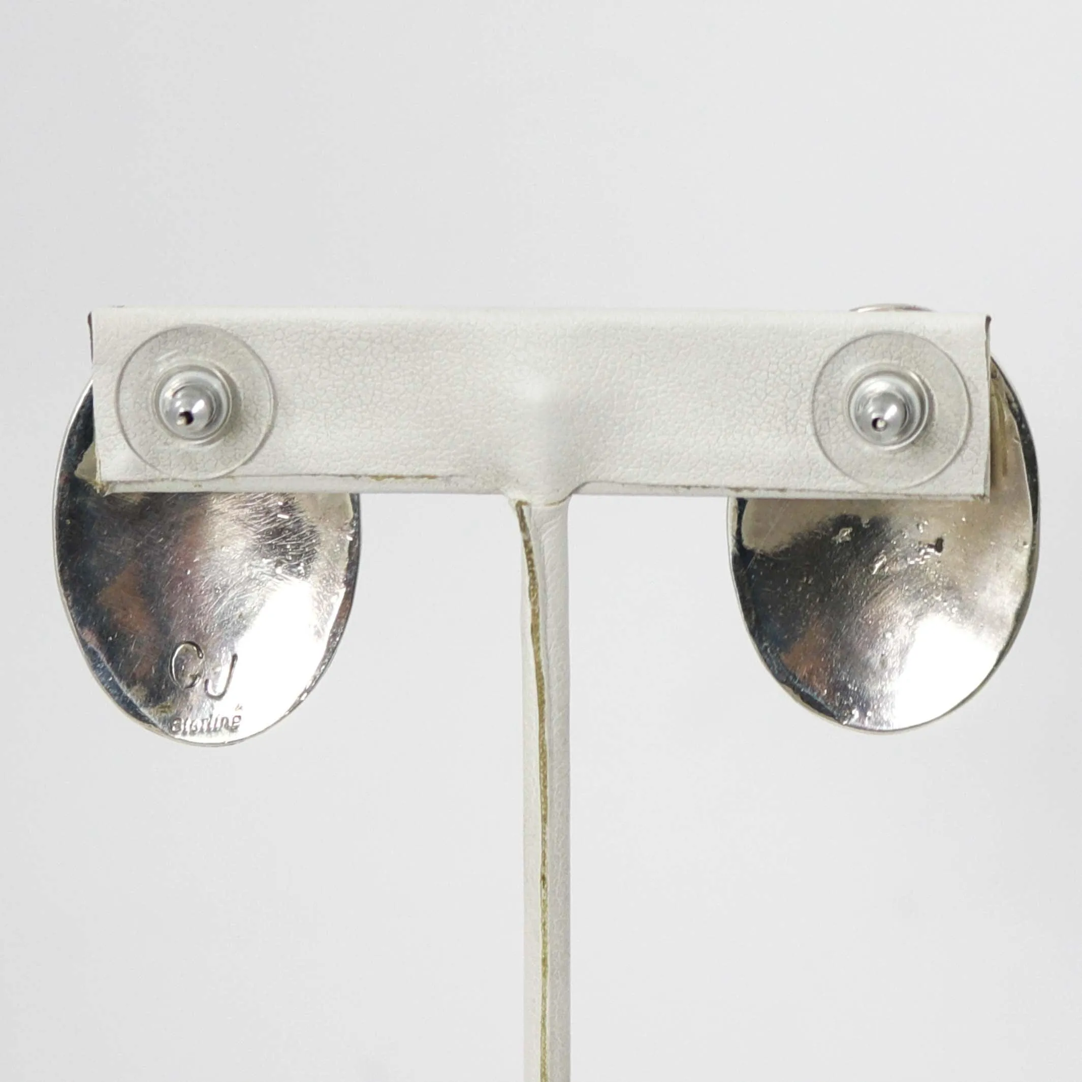 Stamped Silver Earrings