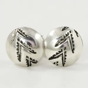 Stamped Silver Earrings