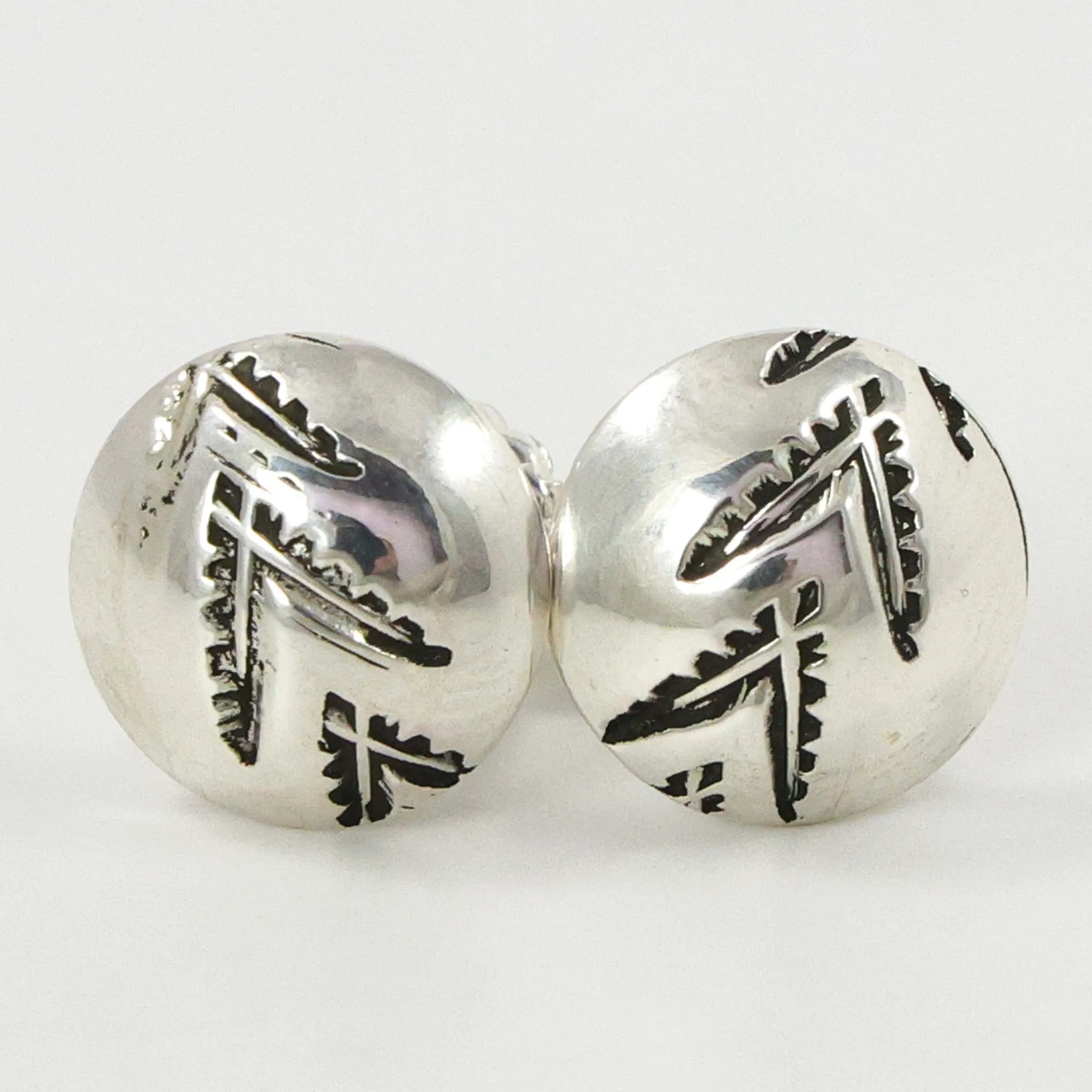 Stamped Silver Earrings