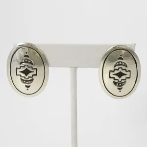 Stamped Silver Earrings