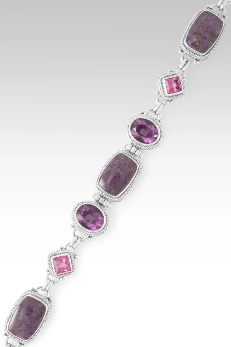 Standing in Confidence Bracelet? in Purpurite, Pink Fluorite & Pure Pink? Mystic Topaz