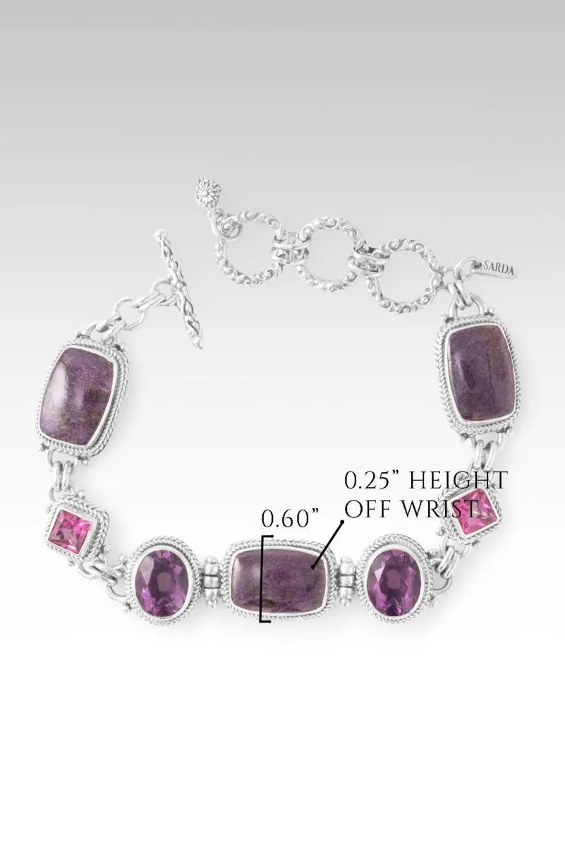 Standing in Confidence Bracelet? in Purpurite, Pink Fluorite & Pure Pink? Mystic Topaz