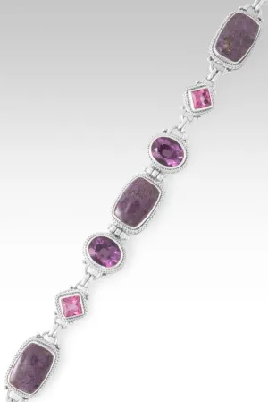 Standing in Confidence Bracelet? in Purpurite, Pink Fluorite & Pure Pink? Mystic Topaz