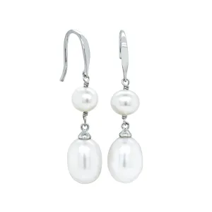 Sterling Silver Freshwater Pearl Rosie Earrings