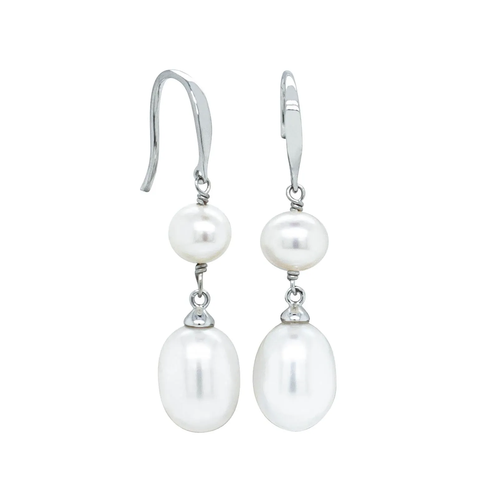 Sterling Silver Freshwater Pearl Rosie Earrings