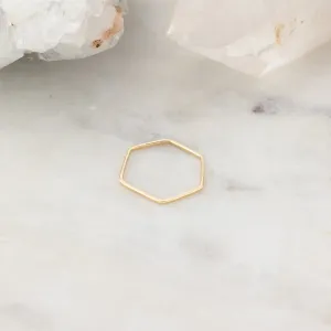 The Hex Stacking Ring | Yellow, Rose or Sterling Silver