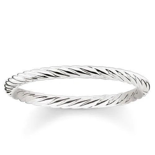 Thomas Sabo Glam And Soul Sterling Silver Cord Look Ring D