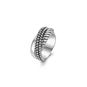 Ti Sento Sterling Silver Cross Over Ring