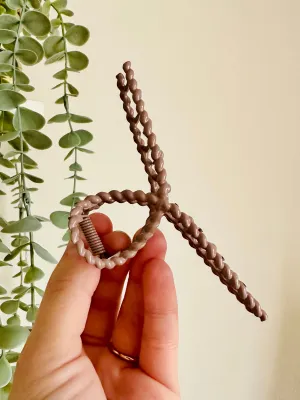 Twisted Taupe Claw Clip