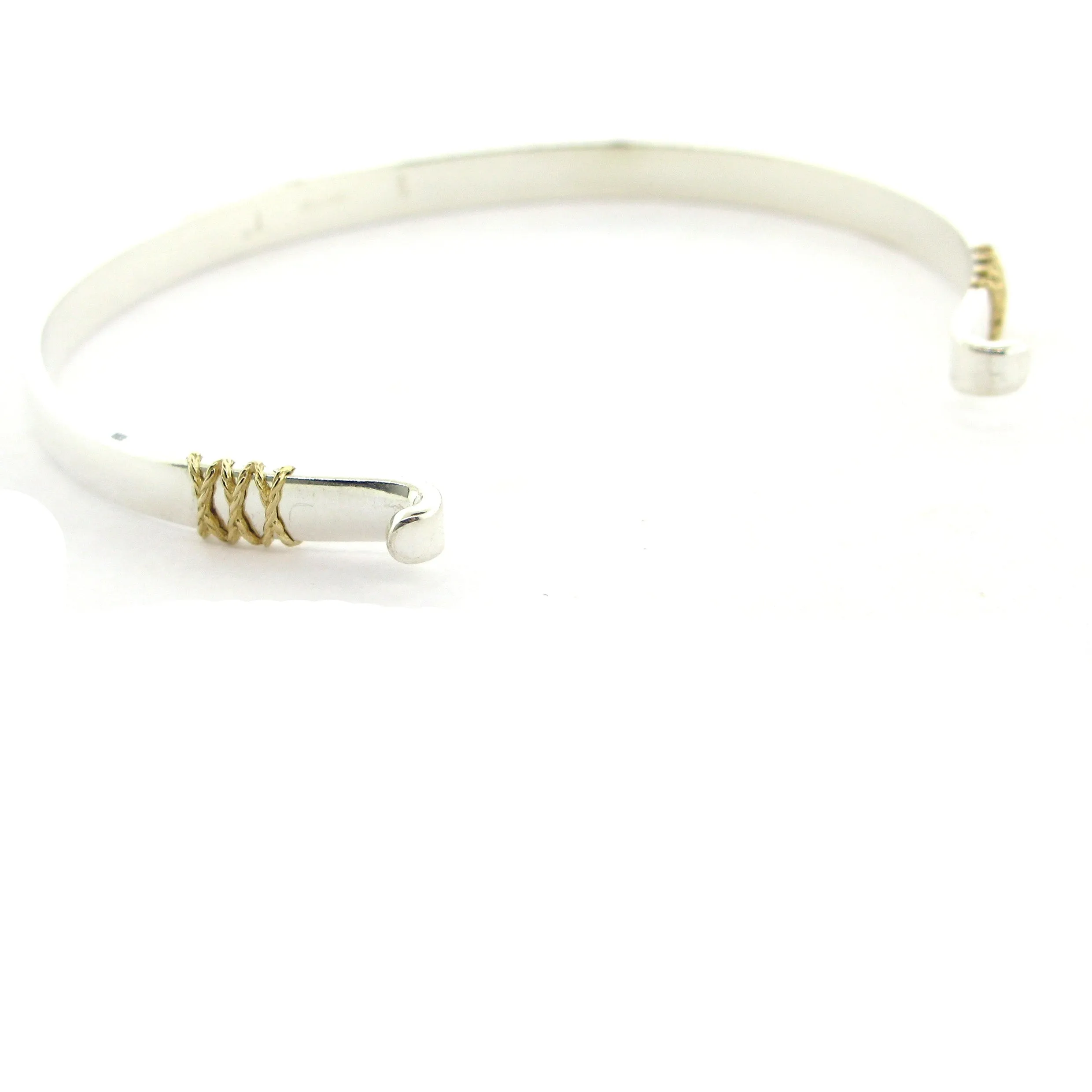 Two Tone Swap Top Bangle Bracelet
