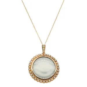 Vintage 10ct Yellow Gold Pearl Locket
