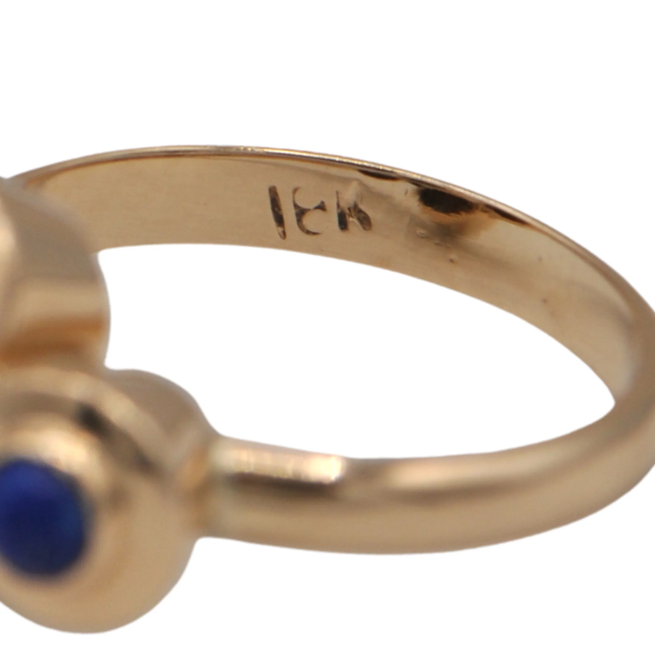 Vintage Lapis Lazuli 18k Gold Ring