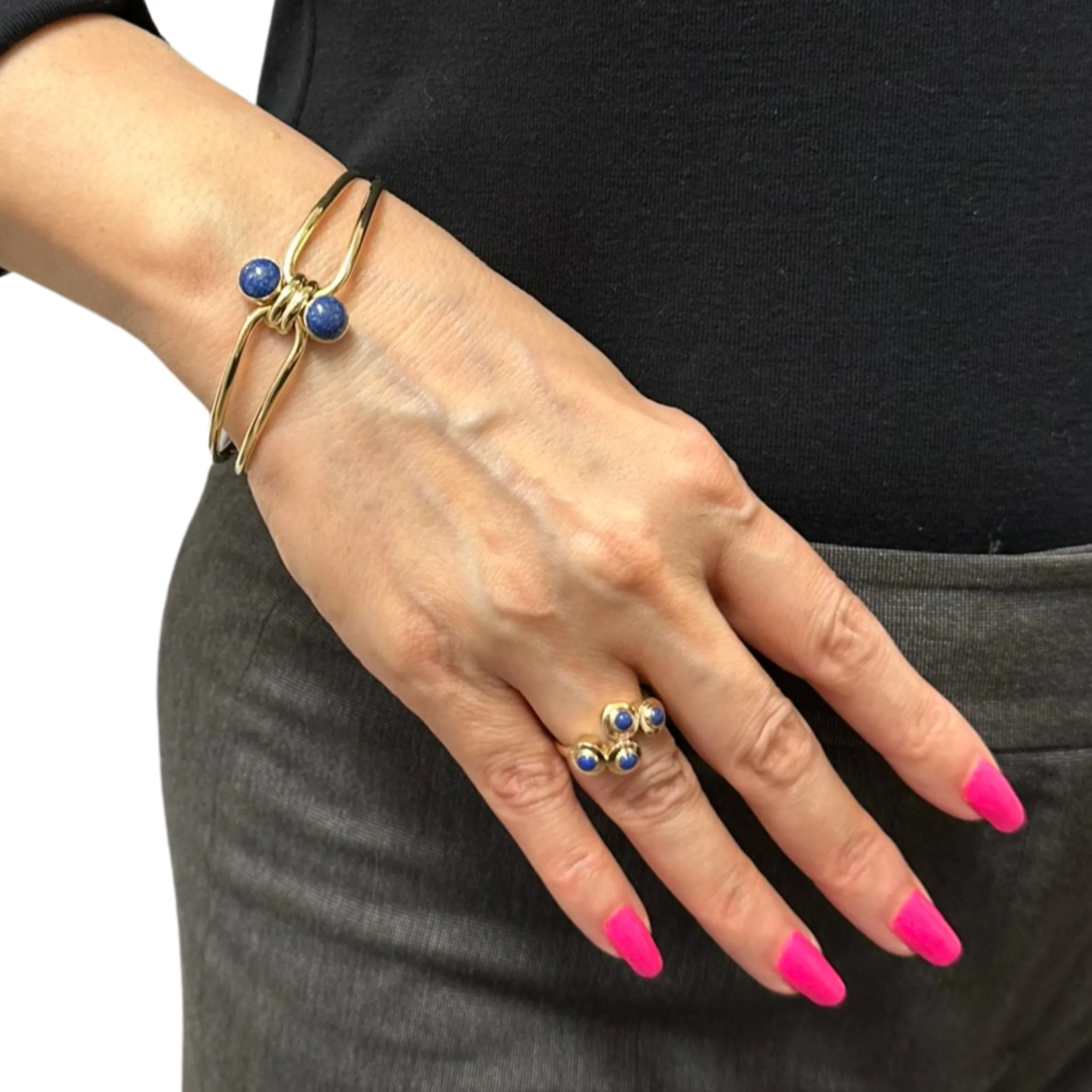 Vintage Lapis Lazuli 18k Gold Ring