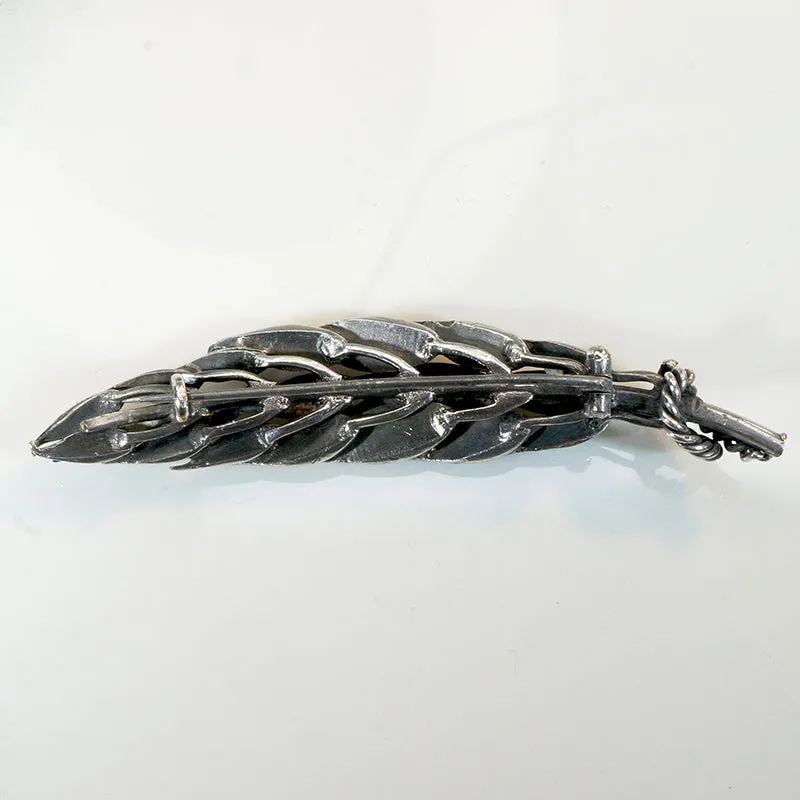 Wheat Sheaf Brooch in Sterling Silver