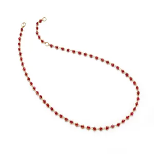 Woven Ruby Necklace